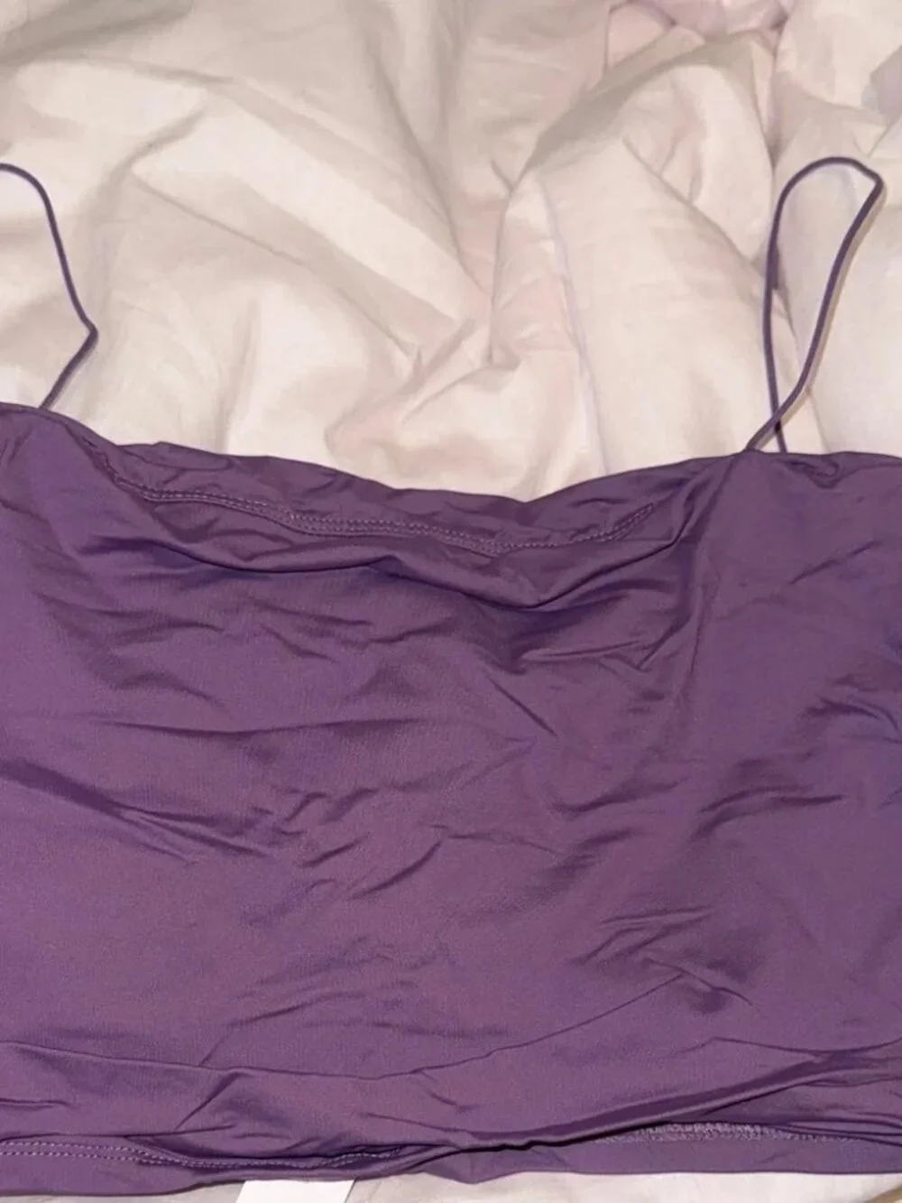 NWT Garage Purple Spaghetti Strap Crop Top